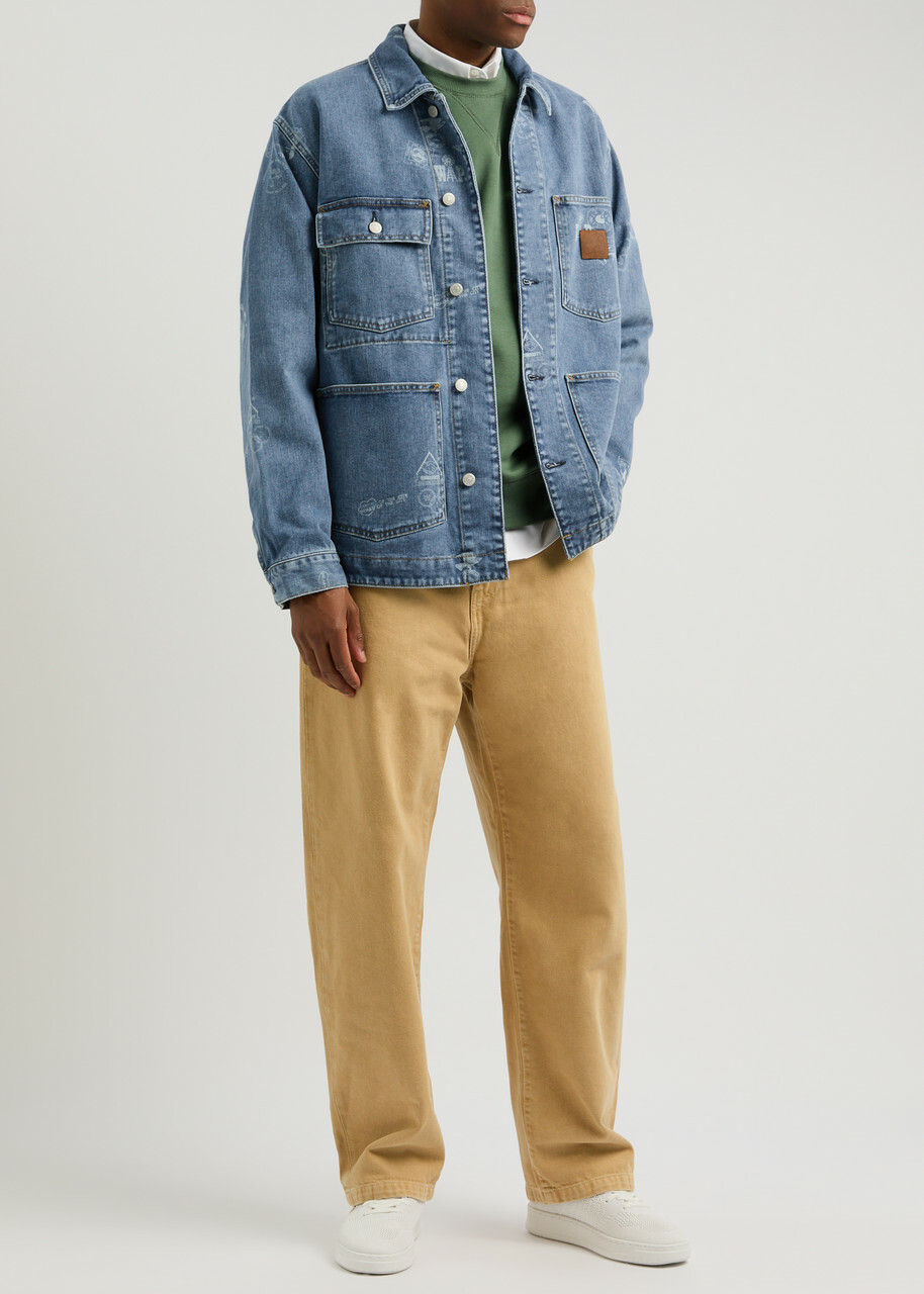 Carhartt Wip Stamp Printed Denim Jacket Blue Carhartt WIP