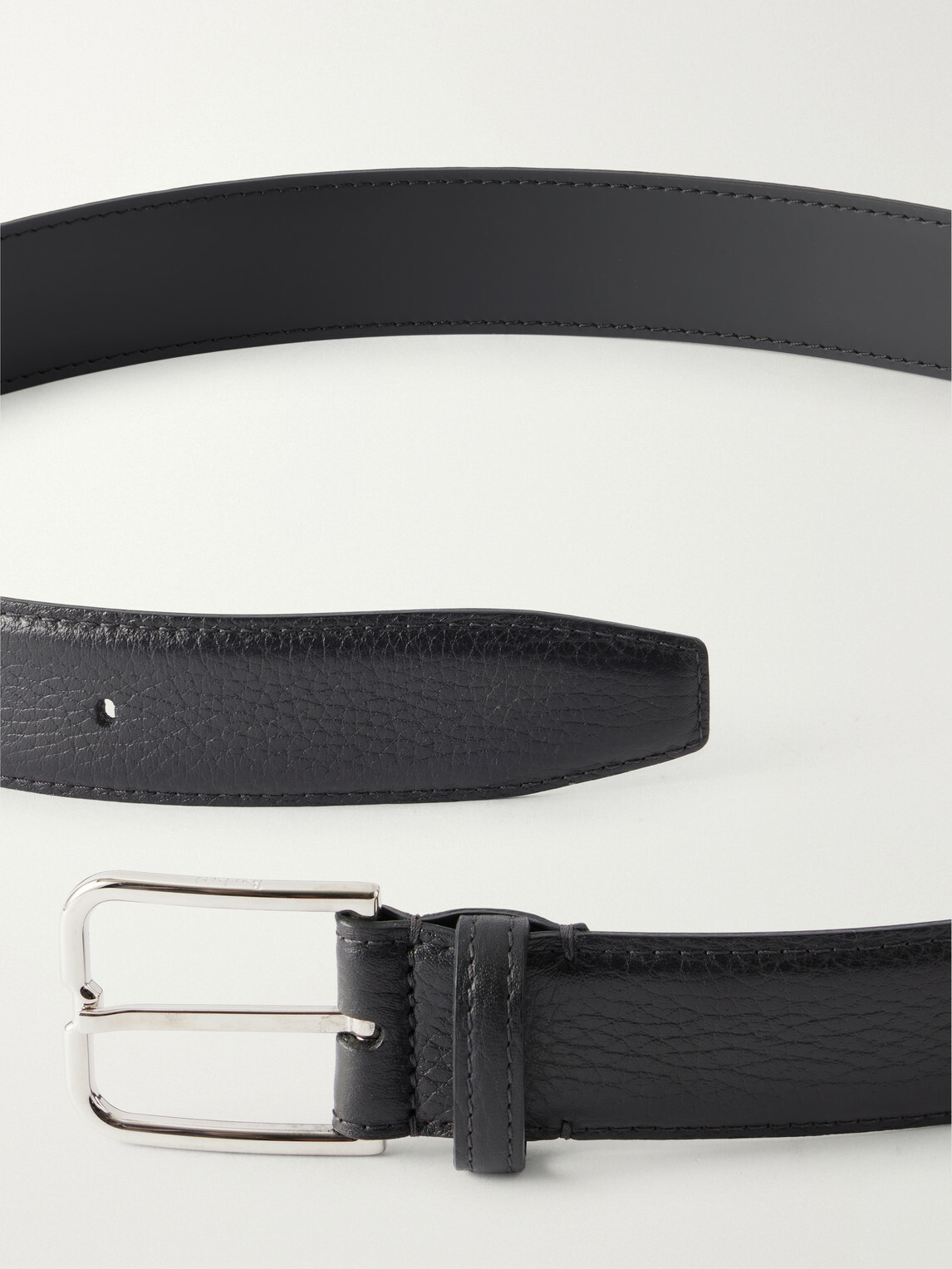 Berluti - 3.5 cm Full-Grain Leather Belt - Black