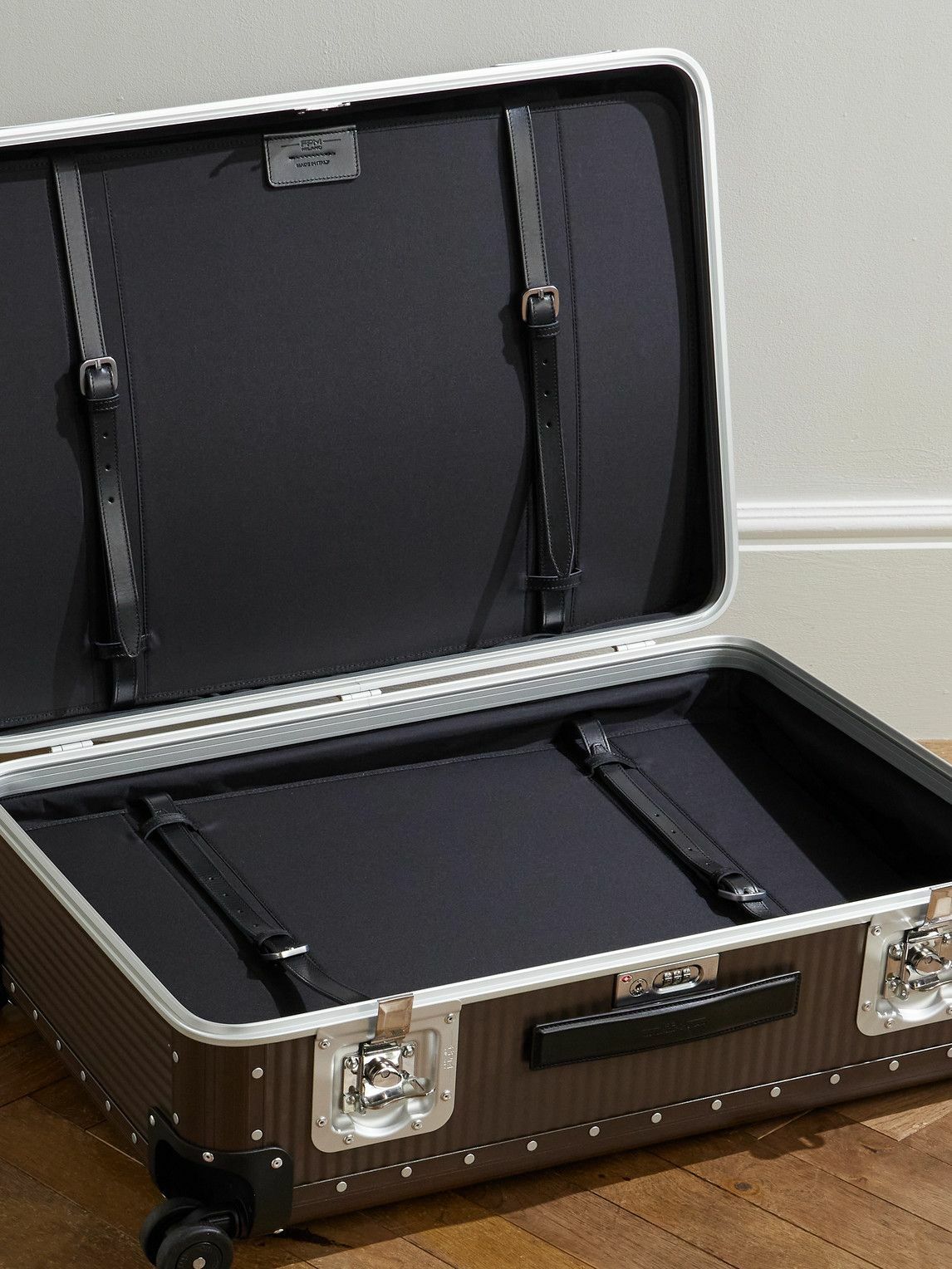 FPM Milano - Bank Spinner 76cm Leather-Trimmed Polycarbonate and Aluminium Suitcase