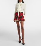 McQueen MacQueen tartan ruffled miniskirt