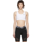 Nike White Mini Swoosh Sport Bra