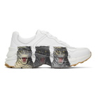 Gucci White Rhyton Sneakers