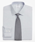 Brooks Brothers Men's Stretch Regent Regular-Fit Dress Shirt, Non-Iron Twill Ainsley Collar Micro-Check | Navy