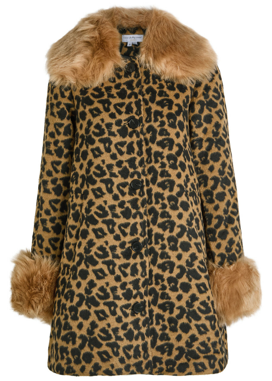 Never Fully Dressed Leopard-print Faux fur Coat