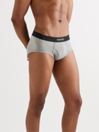 TOM FORD - Two-Pack Stretch-Cotton and Modal-Blend Briefs - Gray