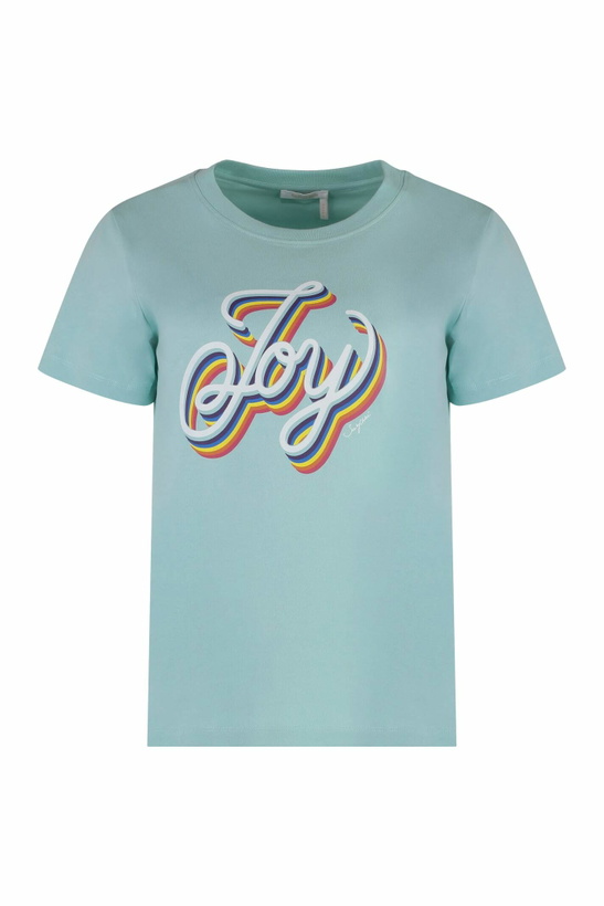 Photo: See by Chloé Printed Cotton T-shirt