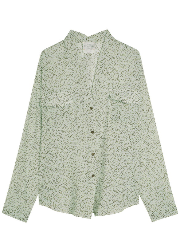 Photo: Forte_forte Printed Cotton and Silk-blend Shirt Light Green