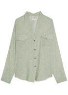 Forte_forte Printed Cotton and Silk-blend Shirt Light Green