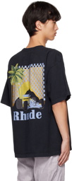 Rhude Black Printed T-Shirt