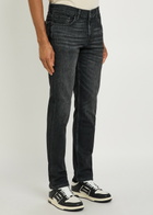 7 For All Mankind Slimmy Tapered-leg Jeans Black