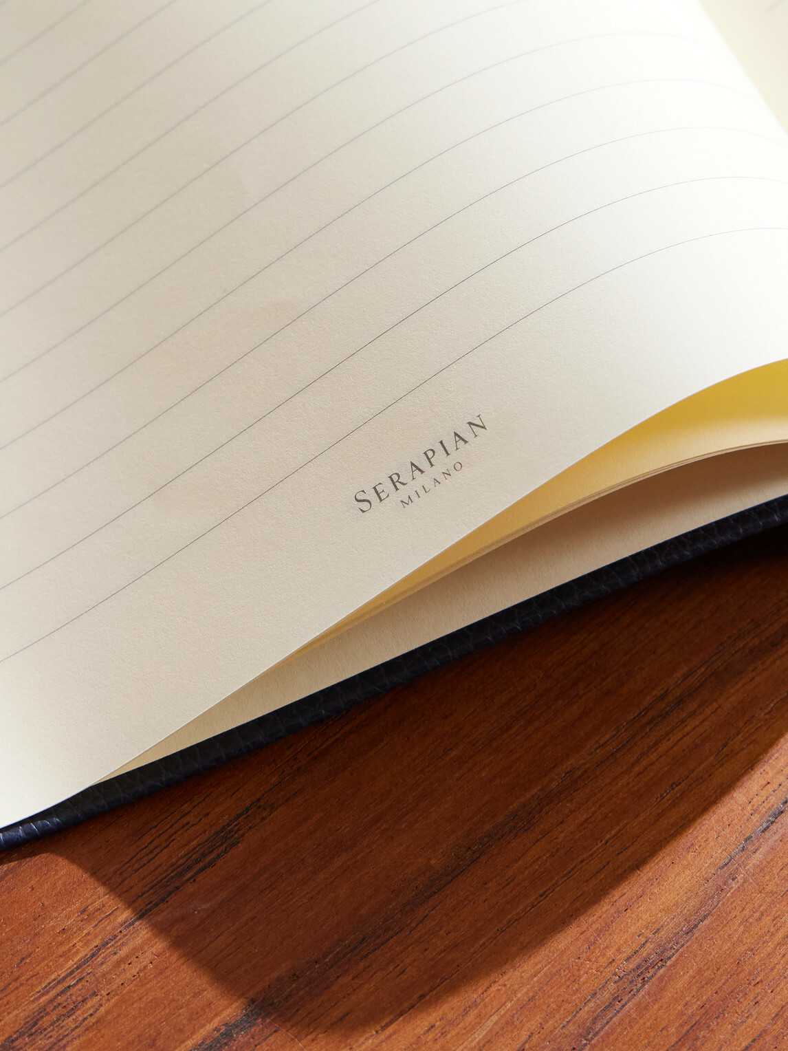 Serapian - Large Logo-Print Full-Grain Cachemire Leather Notebook