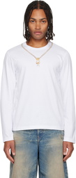 Marine Serre White Trompe L'Œil Jewelry Jersey LS T-Shirt