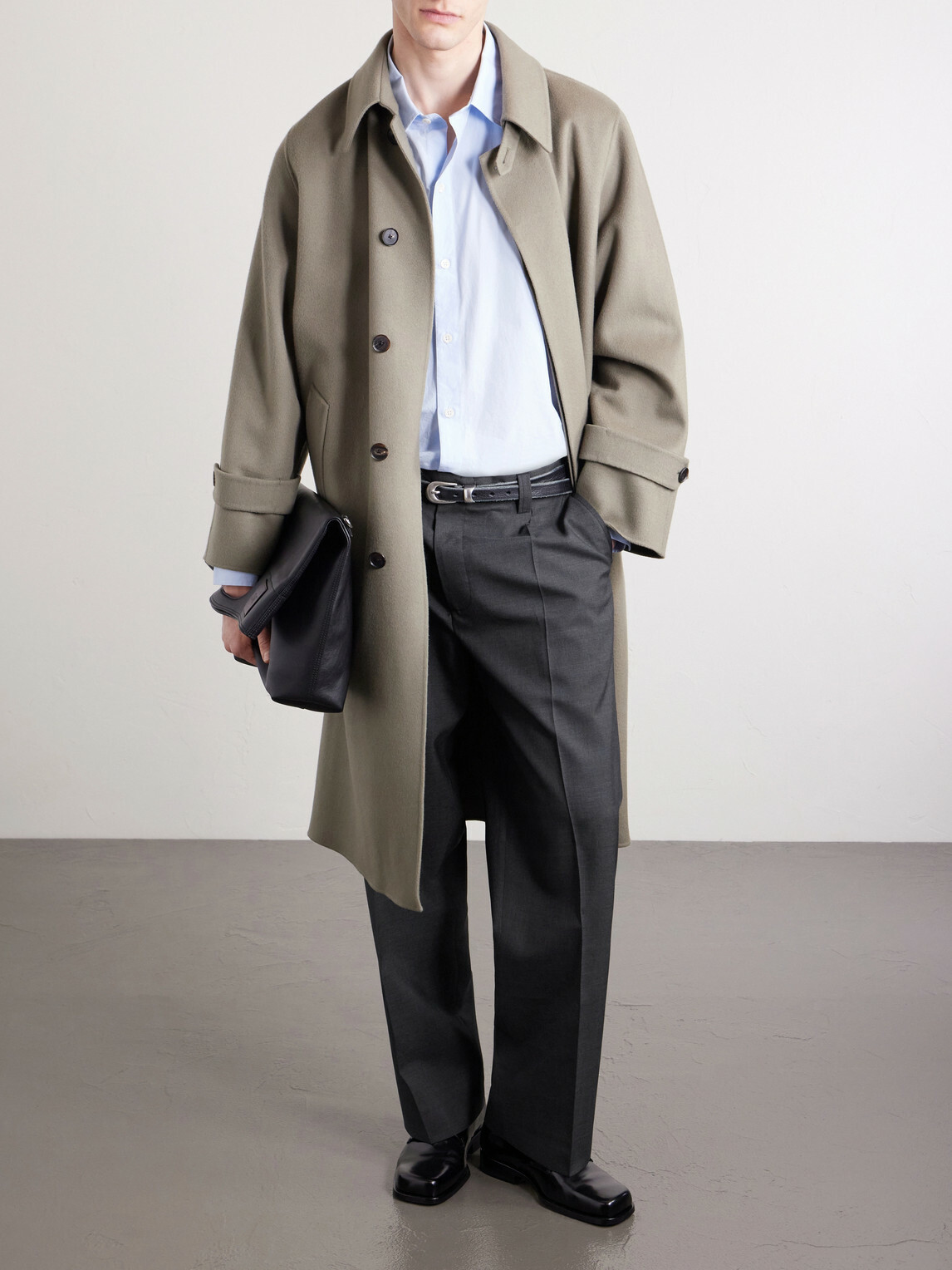 mfpen - Service Pleated Wool Trousers - Gray