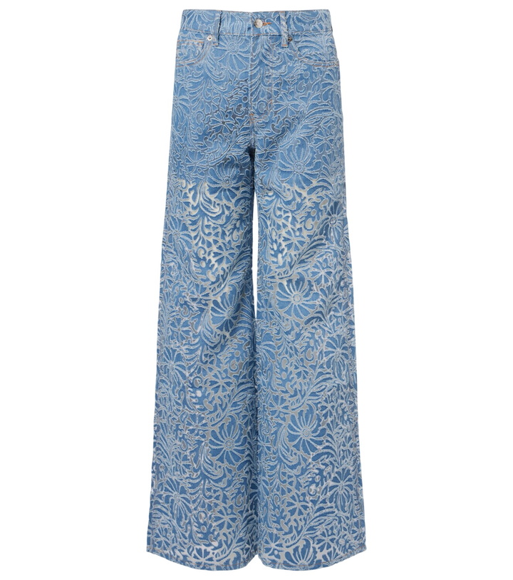 Photo: Veronica Beard Taylor floral wide-leg jeans