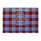 Acne Studios Red and Blue Wool Oversized Scarf