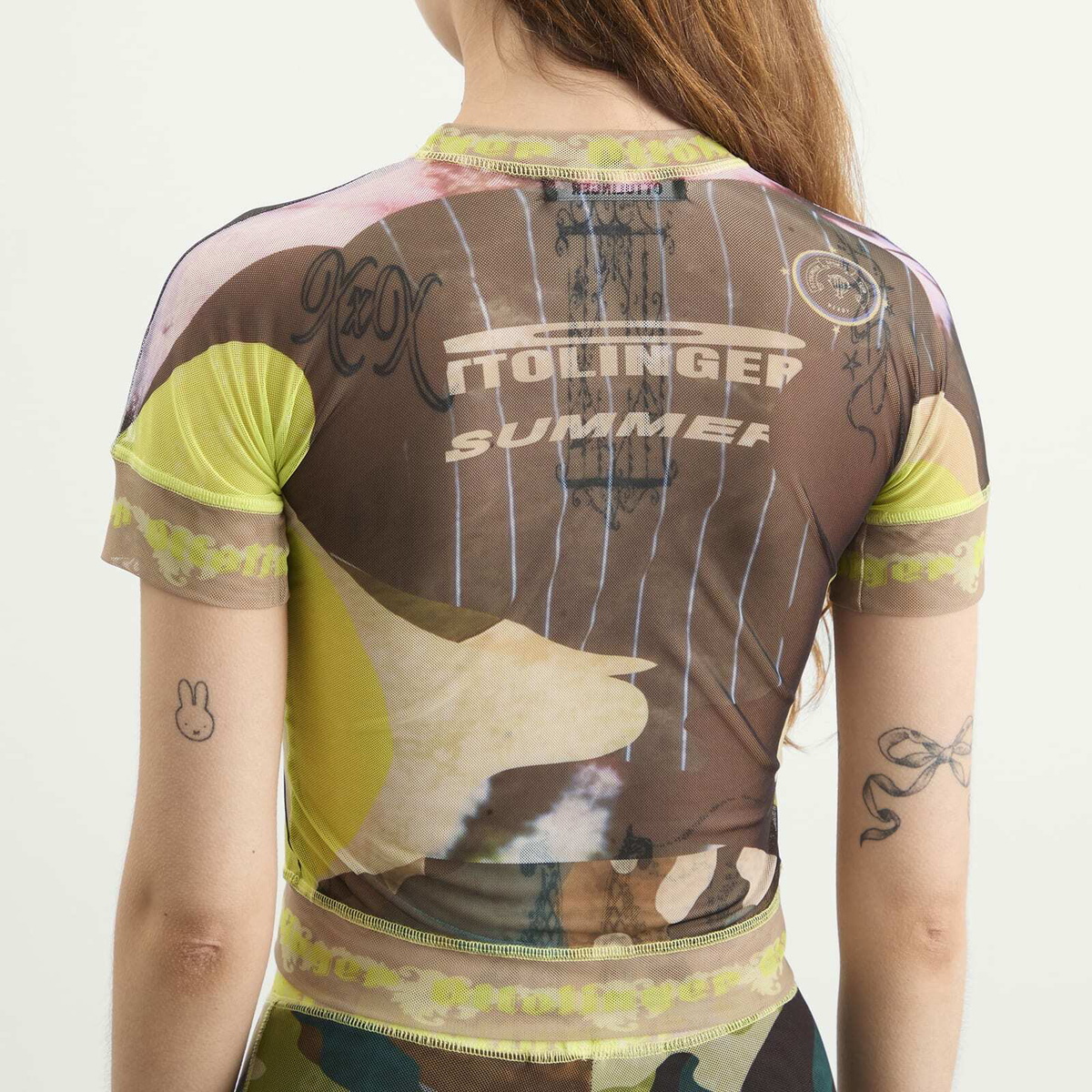 Ottolinger Women's Mesh Otto T-Shirt in Morph Camo