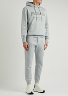 Alexander Mcqueen Logo Hooded Cotton Sweatshirt Grey