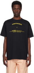 Raf Simons Black 'Printworks Tour' T-Shirt