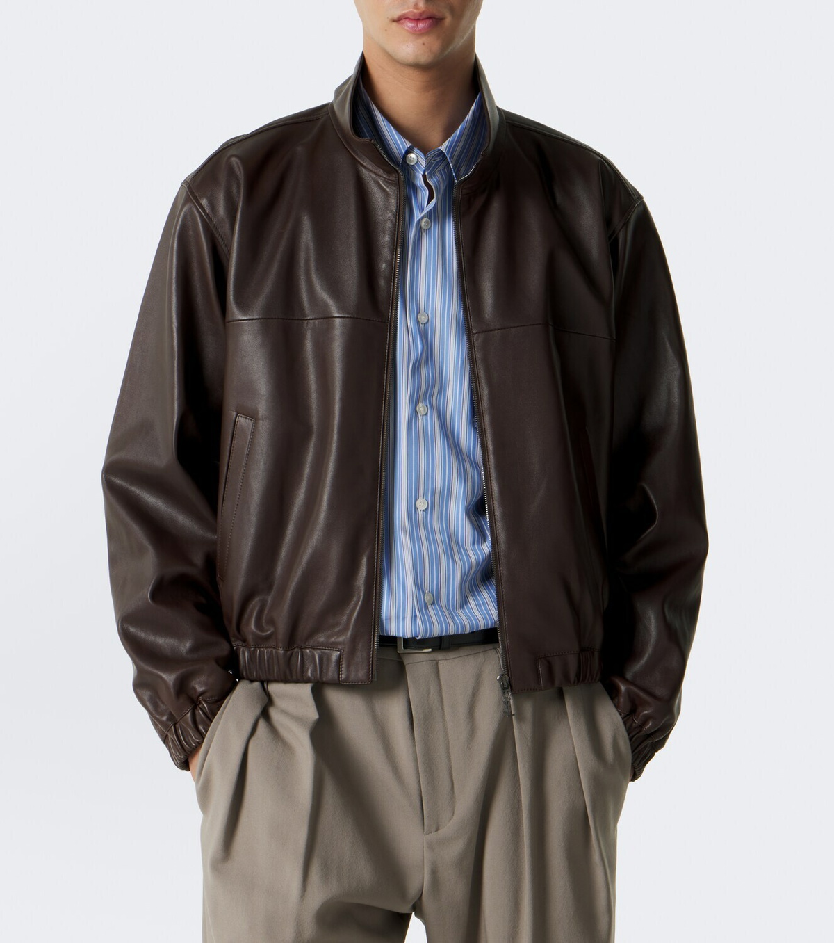 Saint Laurent Leather blouson jacket