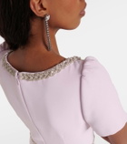 Self-Portrait Crystal-embellished crêpe gown