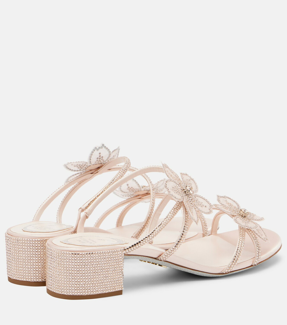 Rene Caovilla Floriane embellished satin sandals