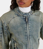 Entire Studios Moto cropped denim jacket