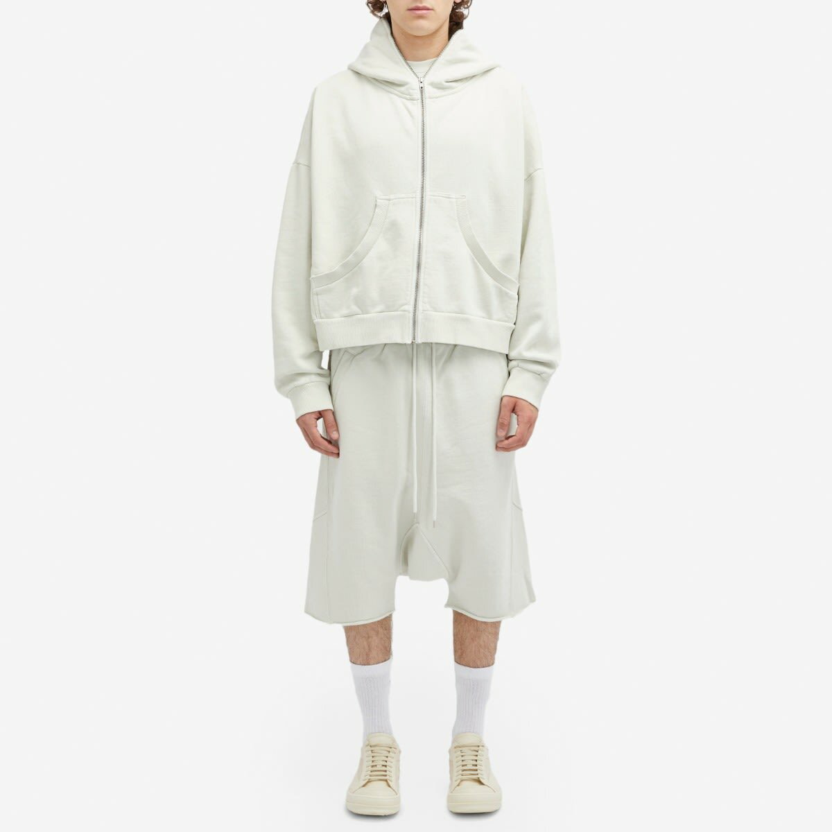 Entire Studios Men's Eternal Full- Zip Hoodie in Rice Entire