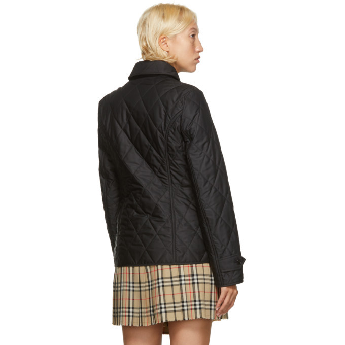 【関税送料込】Burberry Frnleigh Jacket ジャケット Burberry Black Quilted Fernleigh Jacket Burberry