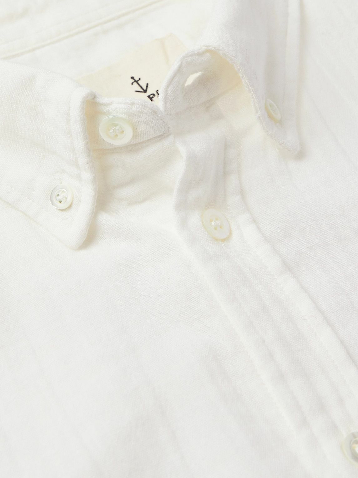 La Paz - Button-Down Collar Cotton-Flannel Shirt - Neutrals