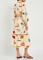 Never Fully Dressed Poema Cotton-blend Maxi Shirt Dress Cream