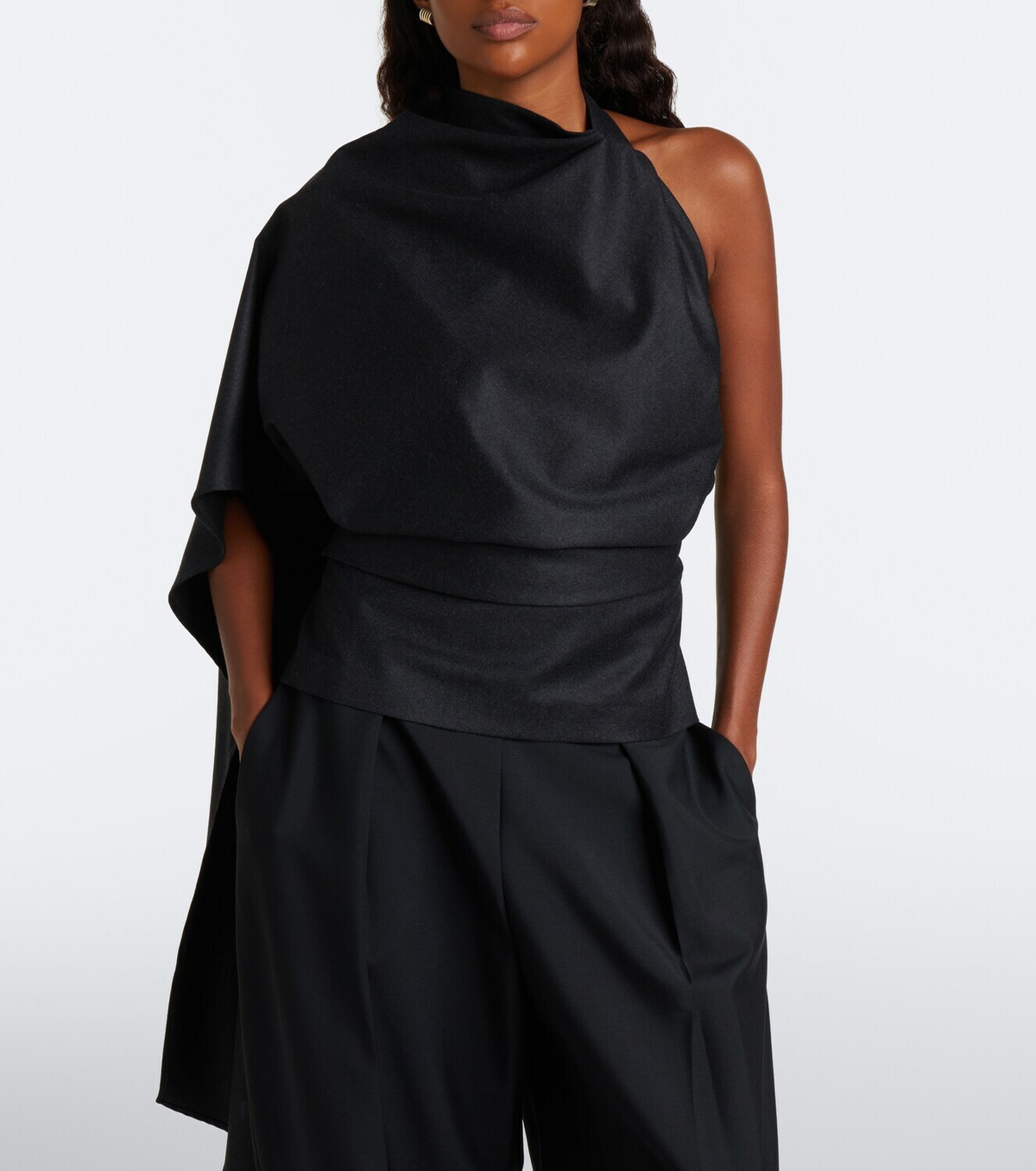 Róhe Assymetric wool top