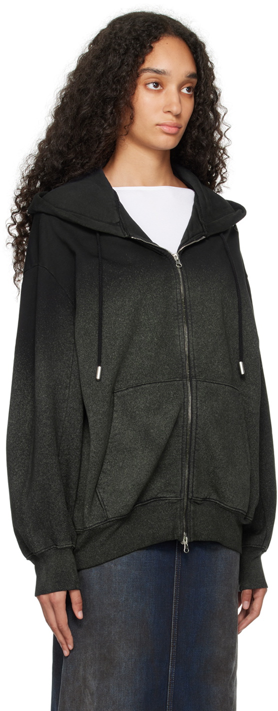 Eckhaus Latta Black Zip Hoodie Eckhaus Latta