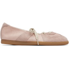 Maison Margiela Pink Replica Soft Laced Ballerina Flats