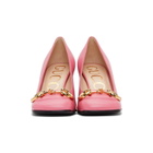 Gucci Pink Horsebit Mid Heel Pumps