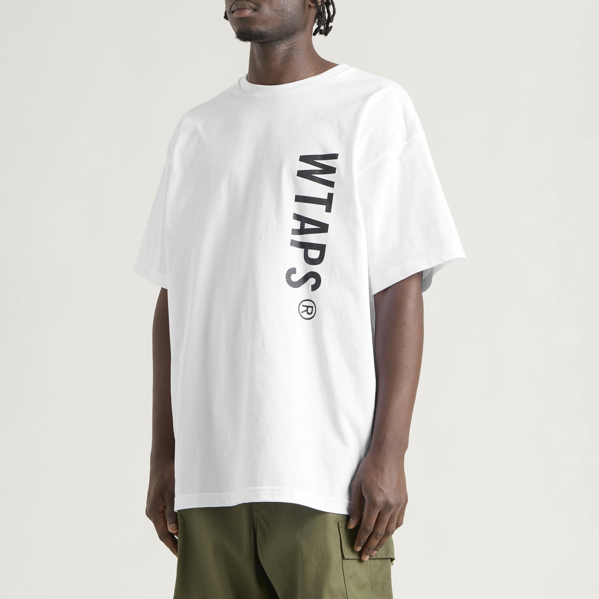 WTAPS Men's Sign Short Sleeve T-Shirt in White