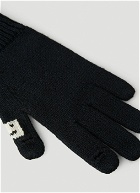 Face Patch Gloves in Black