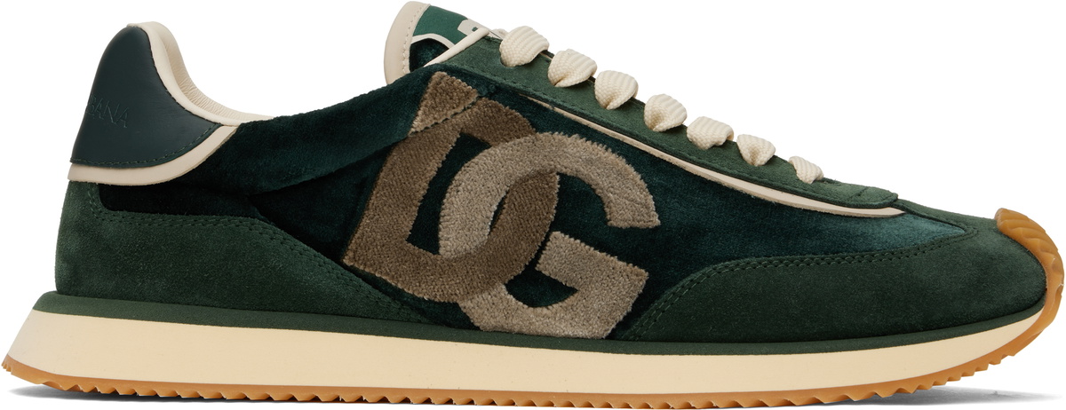 Dolce&Gabbana Green 'DG' Cushion Sneakers