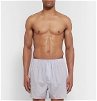Sunspel - Striped Cotton Boxer Shorts - Men - Blue