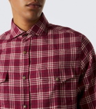 Brunello Cucinelli Checked cotton-blend flannel shirt
