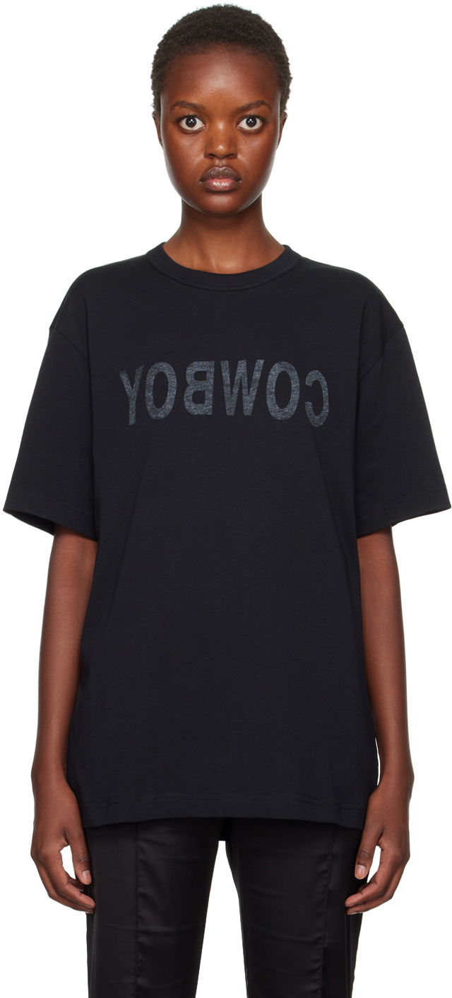 Helmut Lang Black 'Cowboy' T-Shirt Helmut Lang