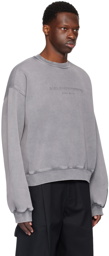 Alexander Wang Gray Embossed Sweatshirt