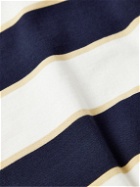 Club Monaco - Striped Cotton-Jersey Sweatshirt - Blue