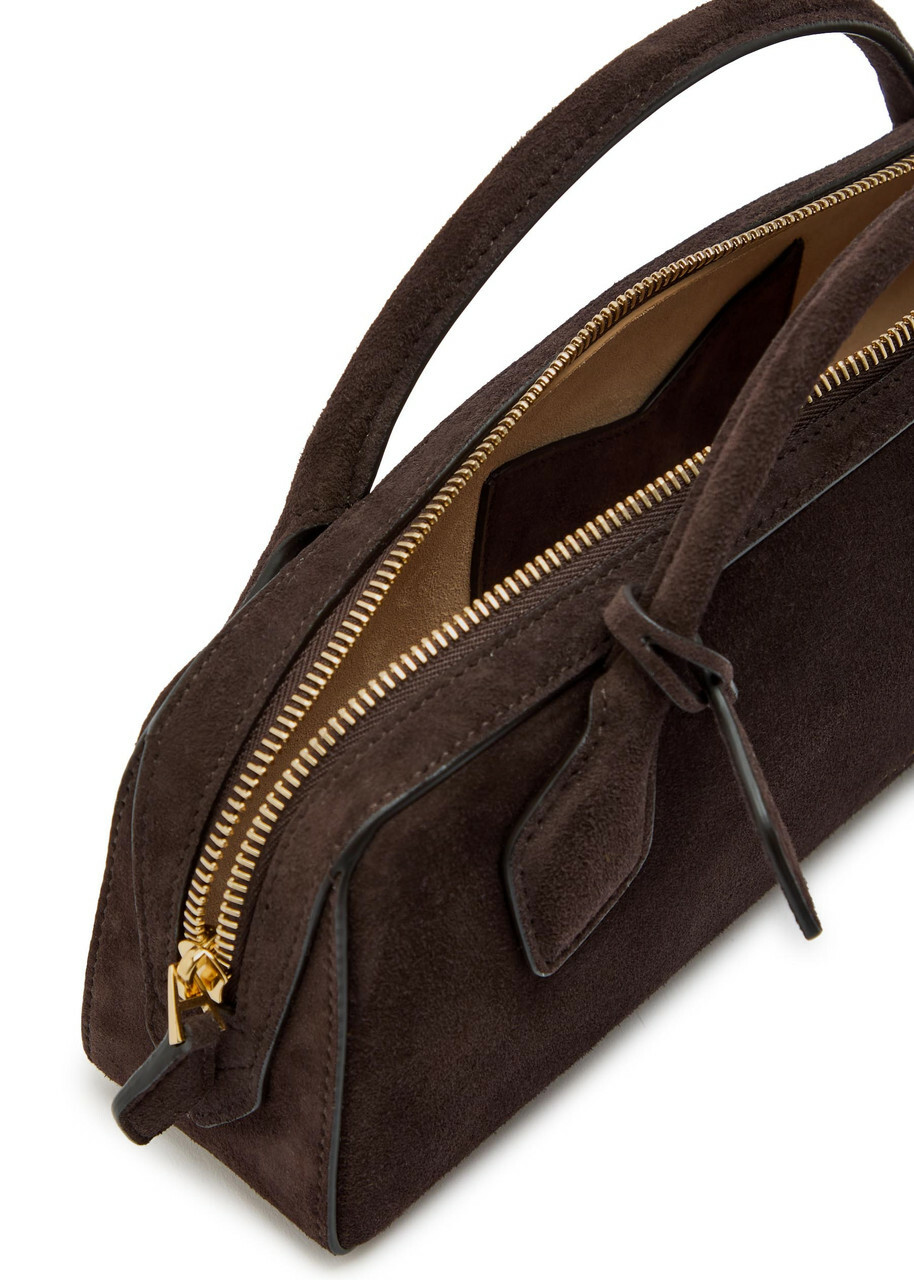 Alaïa Le Teckel Suede Clutch - Brown - One Size