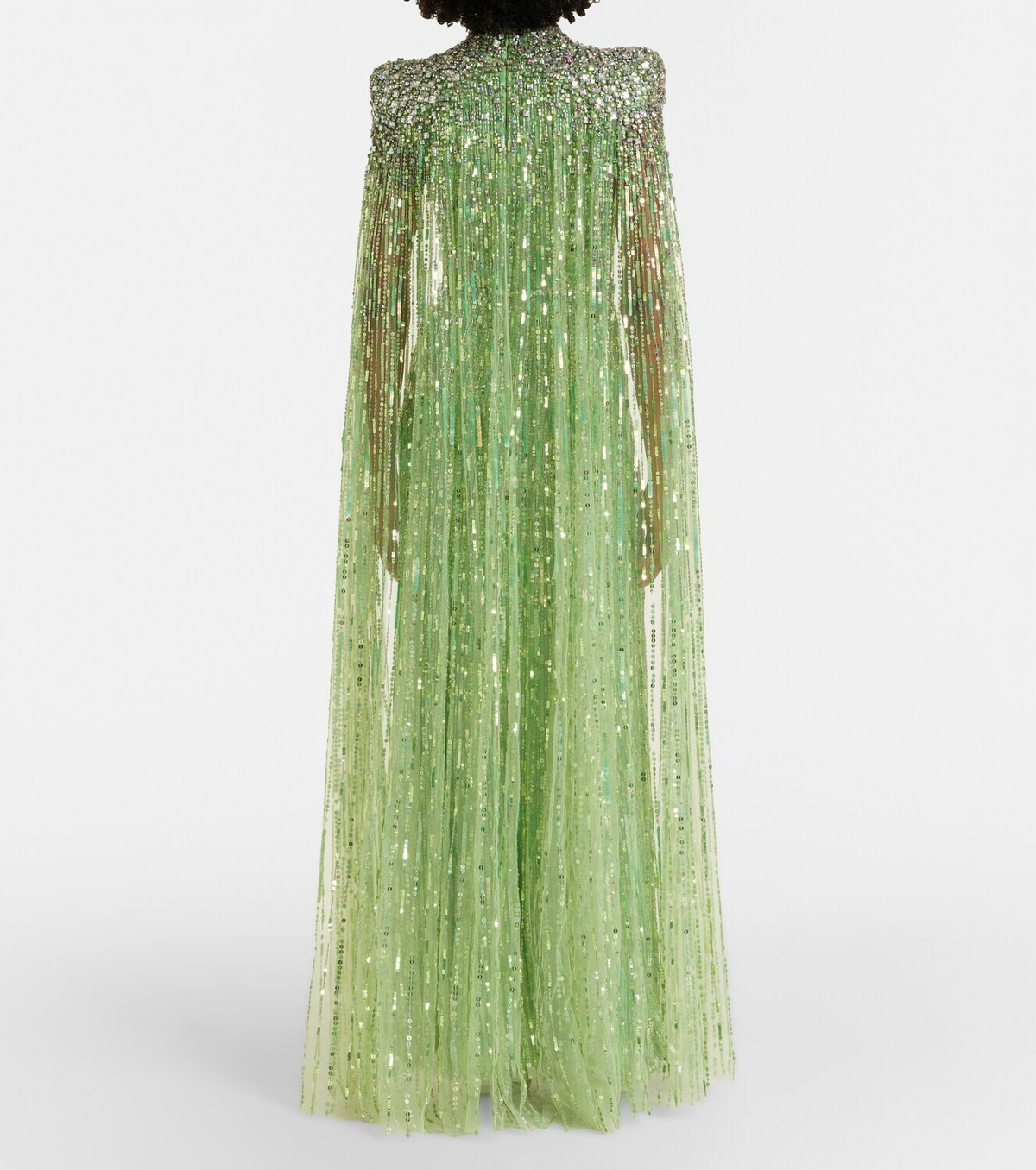 Jenny Packham Opera embellished caped gown