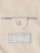 Brunello Cucinelli - Double-Breasted Cotton and Cashmere-Blend Corduroy Blazer - Neutrals