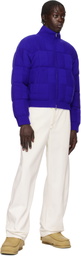 Guest in Residence Blue & Black Quilted Reversible Puffer Jacket