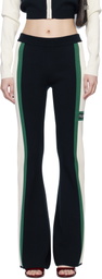 Palm Angels Navy & Off-White Racing Knit Lounge Pants