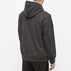 Wood Wood Men's Fred Arch Logo Popover Hoody in Dark Grey Melange