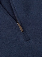 Guest In Residence - Cashmere Half-Zip Sweater - Blue