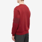 Thom Browne Men's Crew Neck Sweat in Dark Red